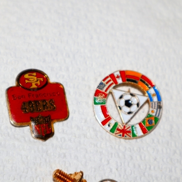 Anthropologie Other - Lot of 7 Pins Flags 49ers etc..